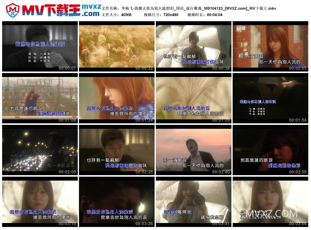 李杨飞-我擦去你为别人流的泪_国语_流行歌曲_MB104123